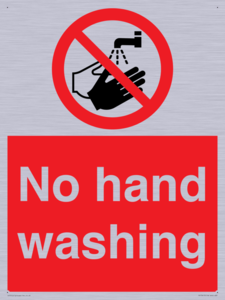 No hand washing